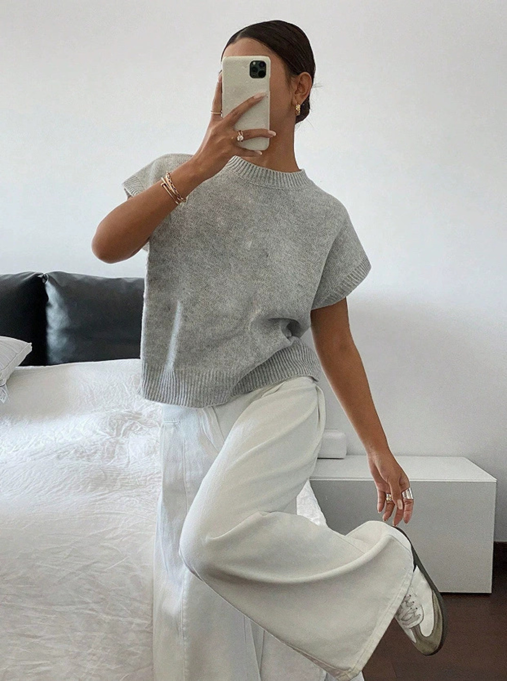 ZARA Chic Spring Summer Solid Knit Sleeveless Layering Vest